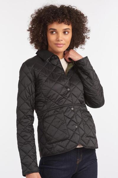 Barbour Deveron Kapitone Ceket Bk91 Black-olive