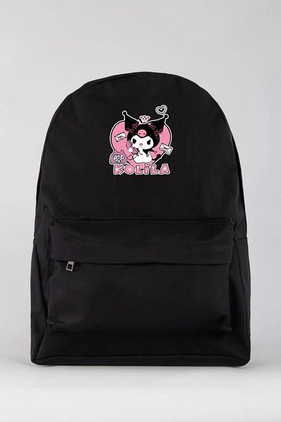 weywot Black Kuromi Kolila Printed School Bag Backpack