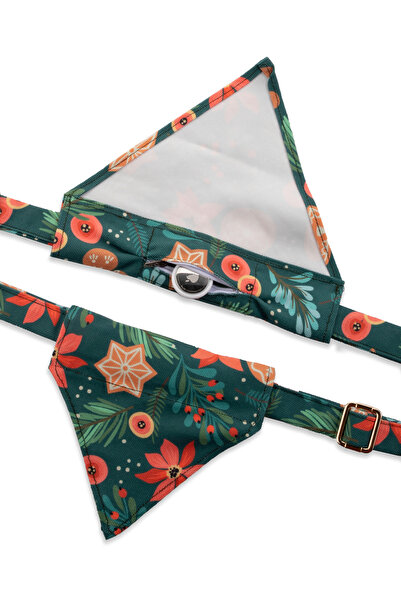 Elvellon AirTag Uyumlu Bandanalı Köpek Tasması – 3 Boy, 8 Desen Seçeneği | Dayanıklı ve Şık