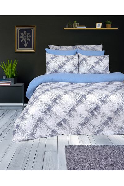 ÇIQRIK HOME Set cuvertură de pilota Ranforce cu model de frânghie dublă cu cearșafuri