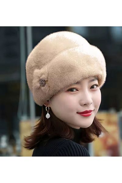 ARDSU Women's plush beret, russian sweater style hat