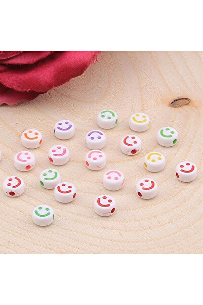 BEİLYS COSMETİCS & ACCESSORY Мъниста за бижута с усмихнати лица, многоцветни,...