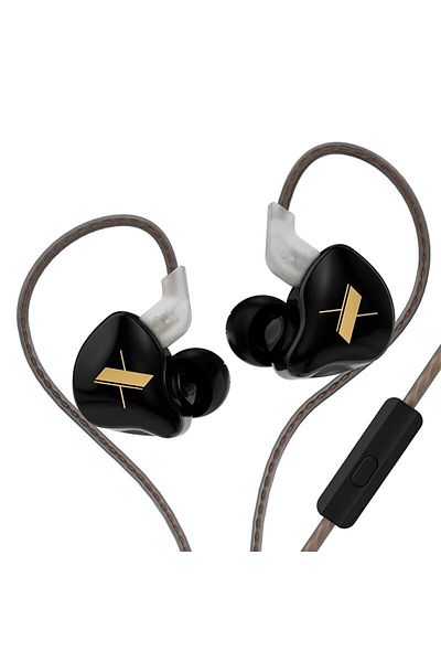 KZ EDX Black MIC KZ EDX Wired Earphones With Microphone Dynamic HIFI Bass Music Earbuds In Ear Monitor