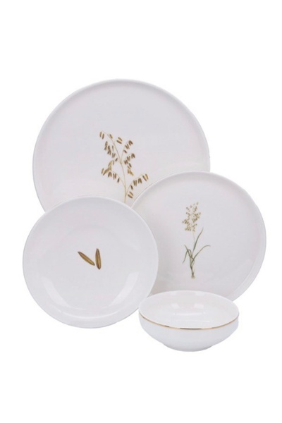 AROW 24 Parça 6 Kişilik Bone Modern China Yemek Takımı
