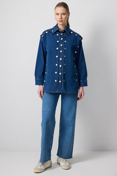 Touché Privé Button Detailed Denim Jacket