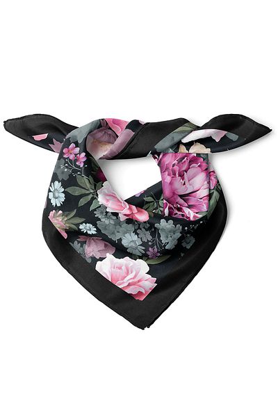 nehir eşarp Φουλάρι με μοτίβο λουλουδιών Bandana 50x50 εκ