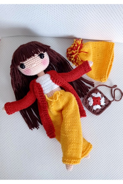 YUSUF TOKTAS TOYS CITY Sarı Melodi Bebek Amigurumi Örgü Oyuncak