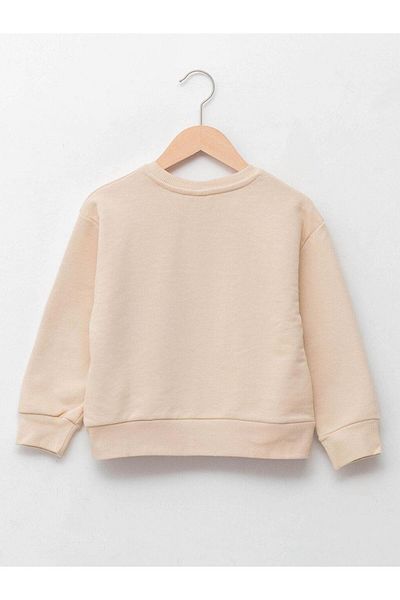 LC Waikiki Crew Neck Embroidered Long Sleeve Girl's Sweatshirt