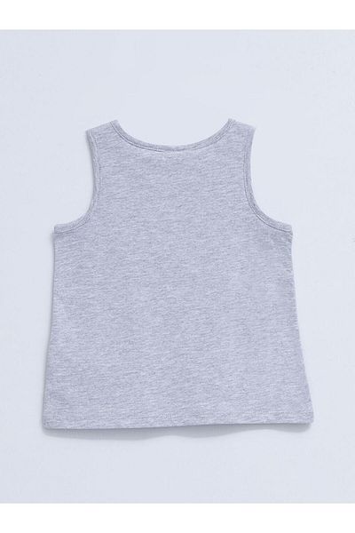LC Waikiki Crew Neck Printed Baby Girl Undershirt
