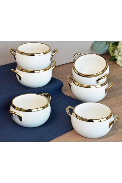 Paçi Çırağan Home Mia  Beyaz  Kulplu Porselen Kase Seti