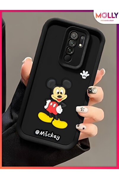 Molly Xiaomi Redmi Note 8 PRO İçin Siyah Kenarları Kalın 3d Kabartmalı Seviml...