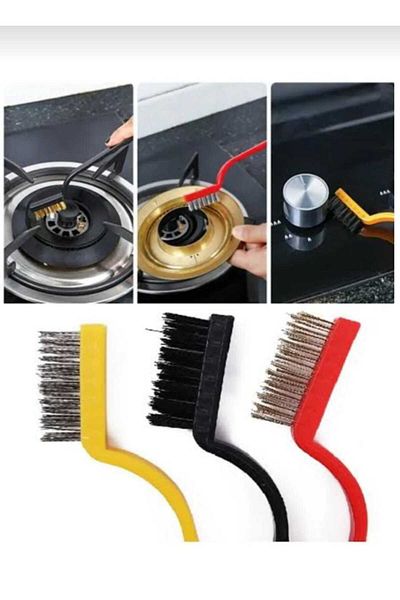 WORKPASAJ 3Pcs Wire Brush Cleaning Brush Hard Medium Soft Tip Dip Brush