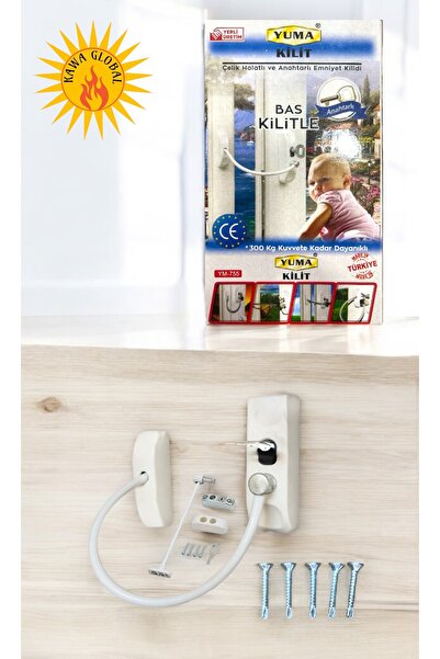 Yuma Çelik Halatlı Çocuk Emniyet Kilidi Anahtarlı Dayanıklı Pimapen Hırsız Ki...