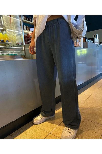 EydaMoon Ανδρικό Smoked Relax Fit Baggy Fit 2 νήματα αθλητικό παντελόνι