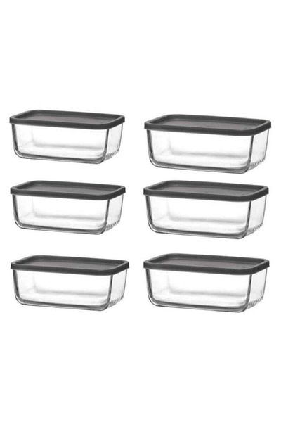 LAV Feyzade Cube Breakfast Storage Container 6Pcs 1170Cc (Cub-238)