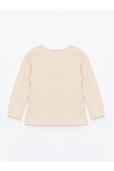 LC Waikiki Crew Neck Long Sleeve Printed Baby Girl T-Shirt (S4)
