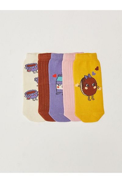 LC Waikiki Patterned Baby Girl Socks 5-Piece (W1)