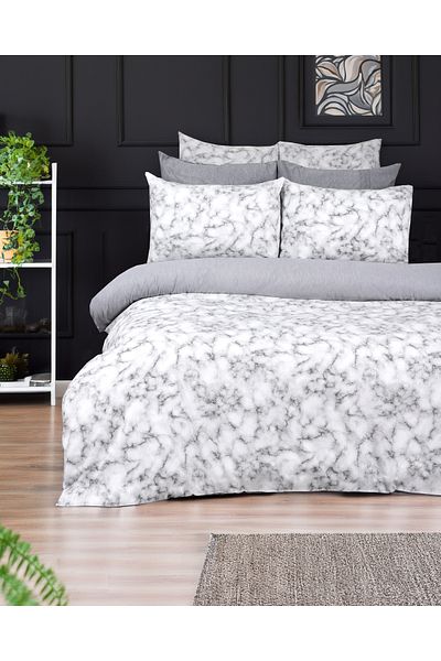 ÇIQRIK HOME Set cuvertură dublu Ranforce cu cearșafuri elastice Mermelik Design