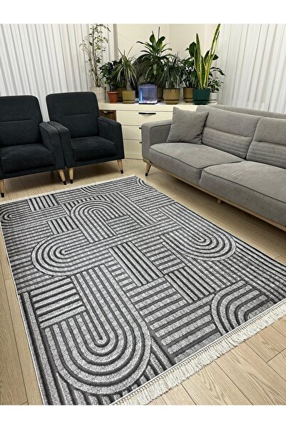 ALLGELSİN Yıkanabilir Kaymaz Taban Salon ve Oturma odası Halısı 4m² Dört Metr...