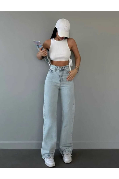 LİMABEL Rukiye Milano Pamela Serenay - 90. modré, lycra, volné džíny s velmi vysokým pasem 2025