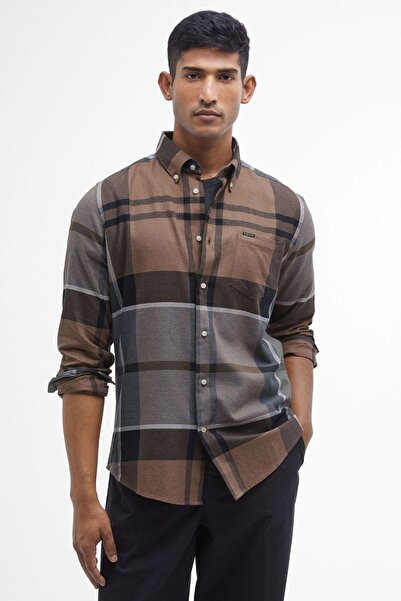 Barbour Erkek Dunoon Tailored Gömlek TN65 Cedarwood