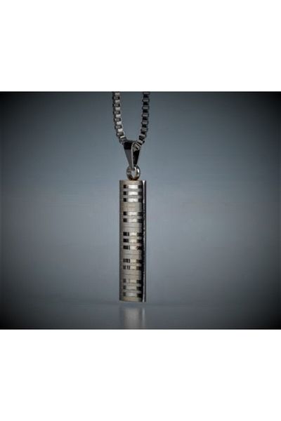 VİKİNGS Art Festival Stainless Steel Piano Necklace 65 cm Chain Gift / Music Necklace