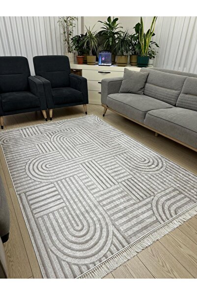 ALLGELSİN Yıkanabilir Kaymaz Taban Salon ve Oturma odası Halısı 4m² Dört Metr...