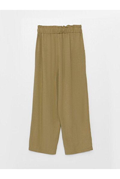 LC Waikiki Basic Wide Leg Girl's Capri with Elastic Waist