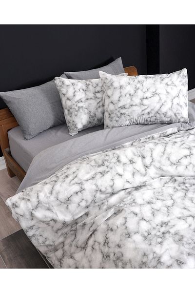 ÇIQRIK HOME Set cuvertură dublu Ranforce cu cearșafuri elastice Mermelik Design