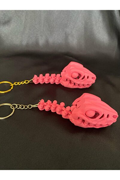 Eta3d Dinazor kafası iskelet anahtarlık