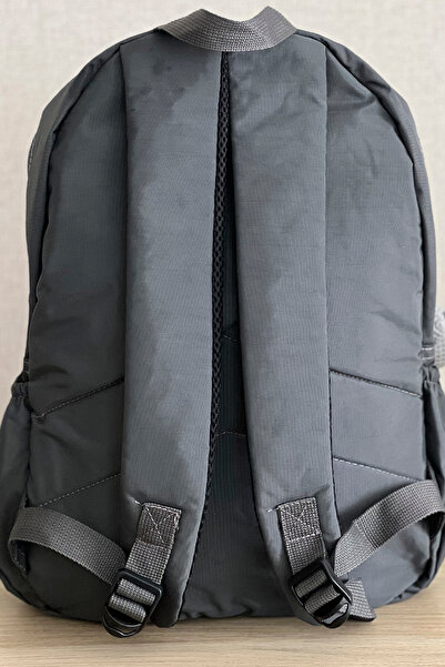 NEMO BAGS Унісекс сірий шкільний рюкзак Рюкзак для ноутбука Подорожній Спортивний Водонепроникний З брелоком амігурумі