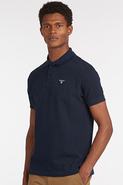Barbour Tartan Pique Polo Yaka Ny31 Navy