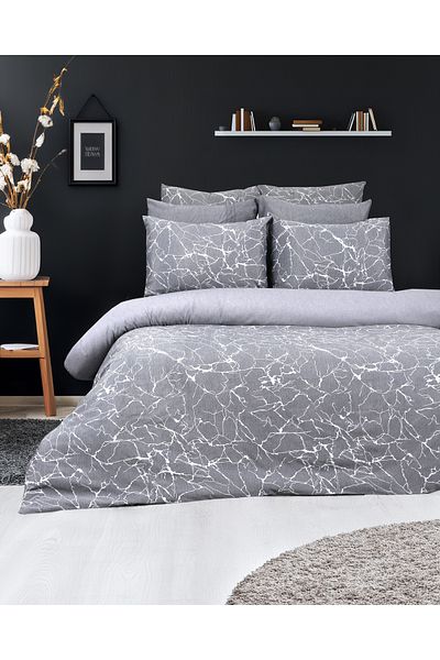 ÇIQRIK HOME Μονό Σετ Παπλωματοθήκη Ranforce με Ελαστικά Σεντόνια - Μοτίβο ρίγες