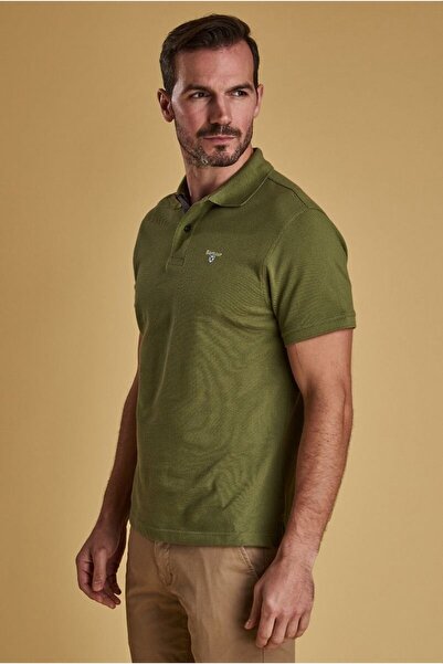 Barbour Tartan Pique Polo Yaka Ol39 Burnt Olive