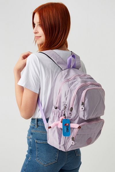 NEMO BAGS Σακίδιο πλάτης Unisex Lilac Schoolbag, Δίκτυο συσκευών με Lapta και αδιάβροχο υλικό