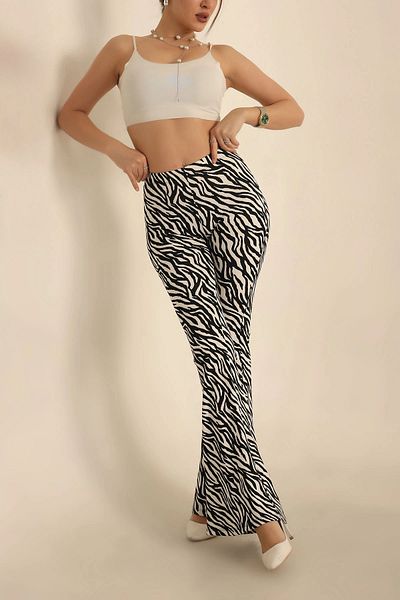 MADAMMERY Zebra Flared Pants