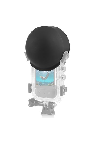 PULUZ Black For Insta360 X3 Invisible Dive Case Lens Guard Silicone Protective Cover