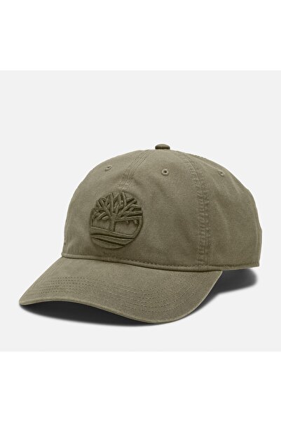 Timberland قبعة خضراء للجنسين - قبعة قماشية مطرزة من Soundview Tb0a61uja581
