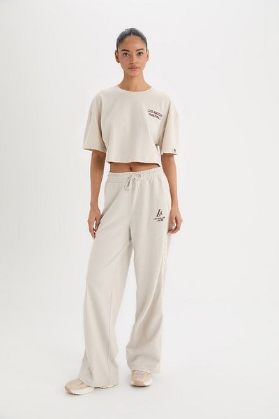 DeFacto Fit Crew Neck Sport Printed Athlete Pique κοντομάνικο μπλουζάκι D6188ax25sp