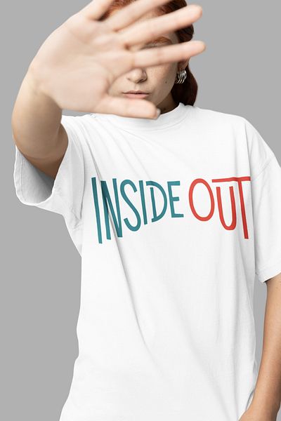 SEVBANO Inside Out Printed Unisex Oversize Cartoon Reverse Face T-Shirt