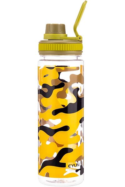 AKDC WATER BOTTLE YELLOW 7CMX7CMX25CM Yellow, Black, Brown