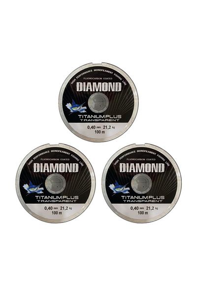 BAUER 3 τεμάχια Bauer Titanium Plus 0,40 Mm 100Mt Καρούλι Καλάμι - Χρώμα: Καπνιστό 21,2 Kg