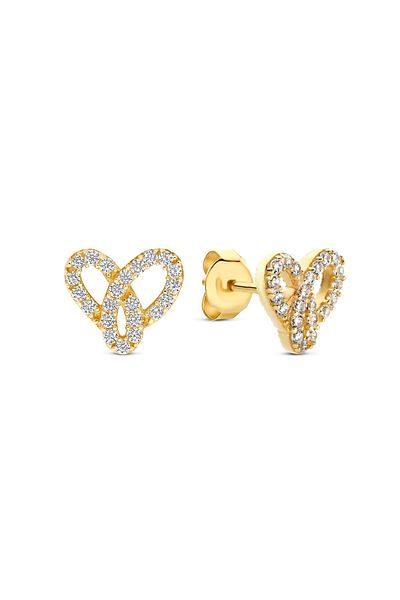 Beloro Jewels Monte Napoleone Dorothee 9 Karat Gold Ohrstecker Mit Zirkonia-steinen Bo360121