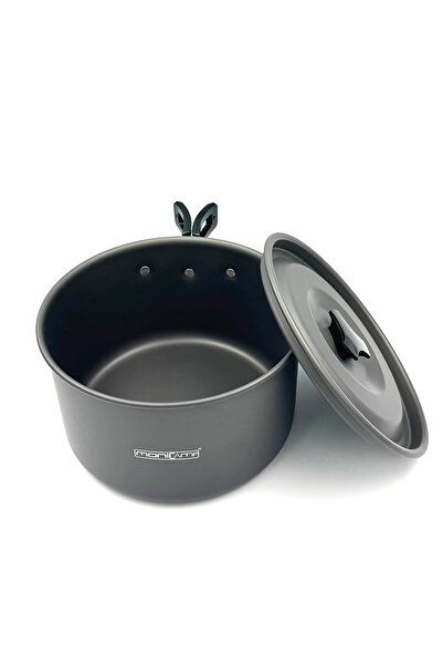 moniev Monicamp Kamp Tencere, Tava Ve Çaydanlık Seti Kamp Mutfağı 4'lü Set