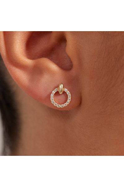 Beloro Jewels Monte Napoleone Irene 9 Karat Gold Ohrstecker Mit Zirkonia-steinen Bo360124