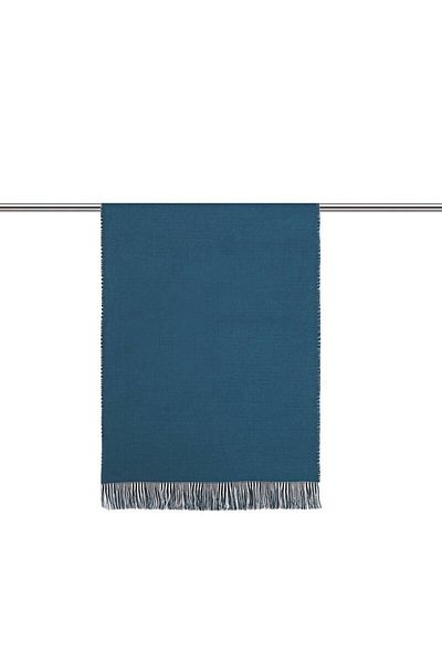 Bursa İpek Petrol Blue Double Sided Winter Shawl
