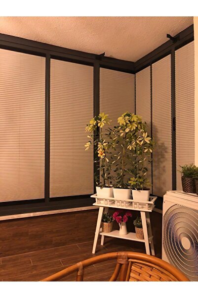 TREND STOR PERDE Plise Black Out Katlanır Cam Balkon Perdesi 4 Renk - Ofis Perdesi - Mutfak Perdesi - Salon Perdesi