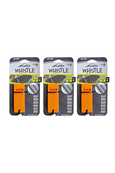 Evolite 3 adet Evolite Rescue E-5531 126 Db Deprem Düdüğü Turuncu
