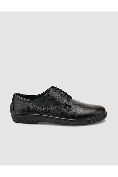 Cabani 100% Genuine Leather Black Men's Casual Shoes