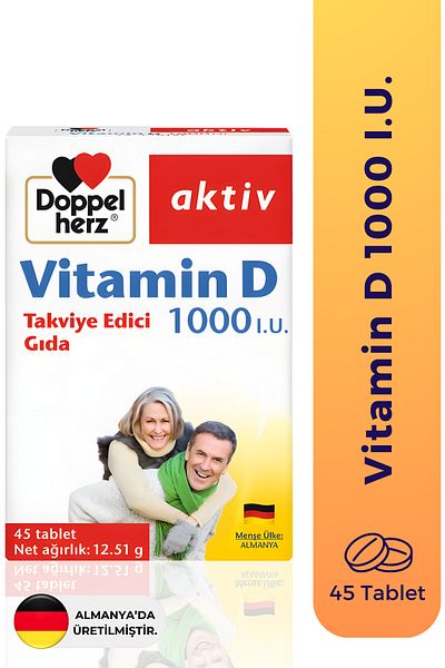 Doppelherz Vitamin D 1000 Iu 45 Tablets